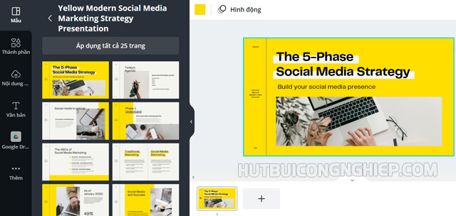 Powerpoint Yellow modern social media