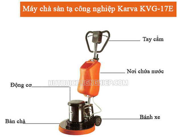 Những thông tin hữu ích về máy chà sàn tạ Karva KVG – 17F